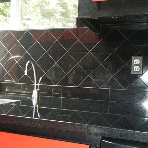 Kitchen counter backsplash completed project in Kingwood photo